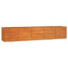 vidaXL taimekast, rooste, 400x80x77 cm, Corten-teras