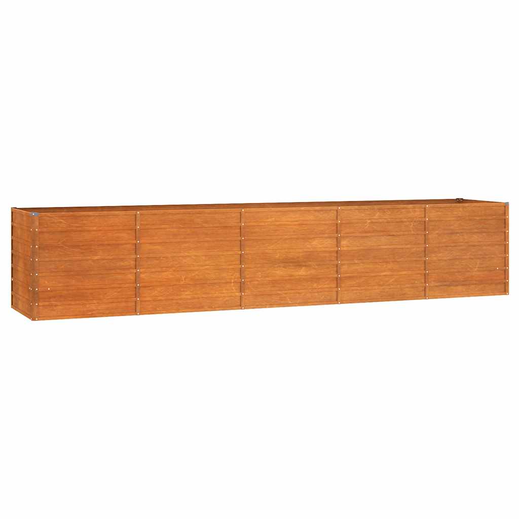 vidaXL Zahradní vyvýšený záhon rezavý 400 x 80 x 77 cm cortenová ocel