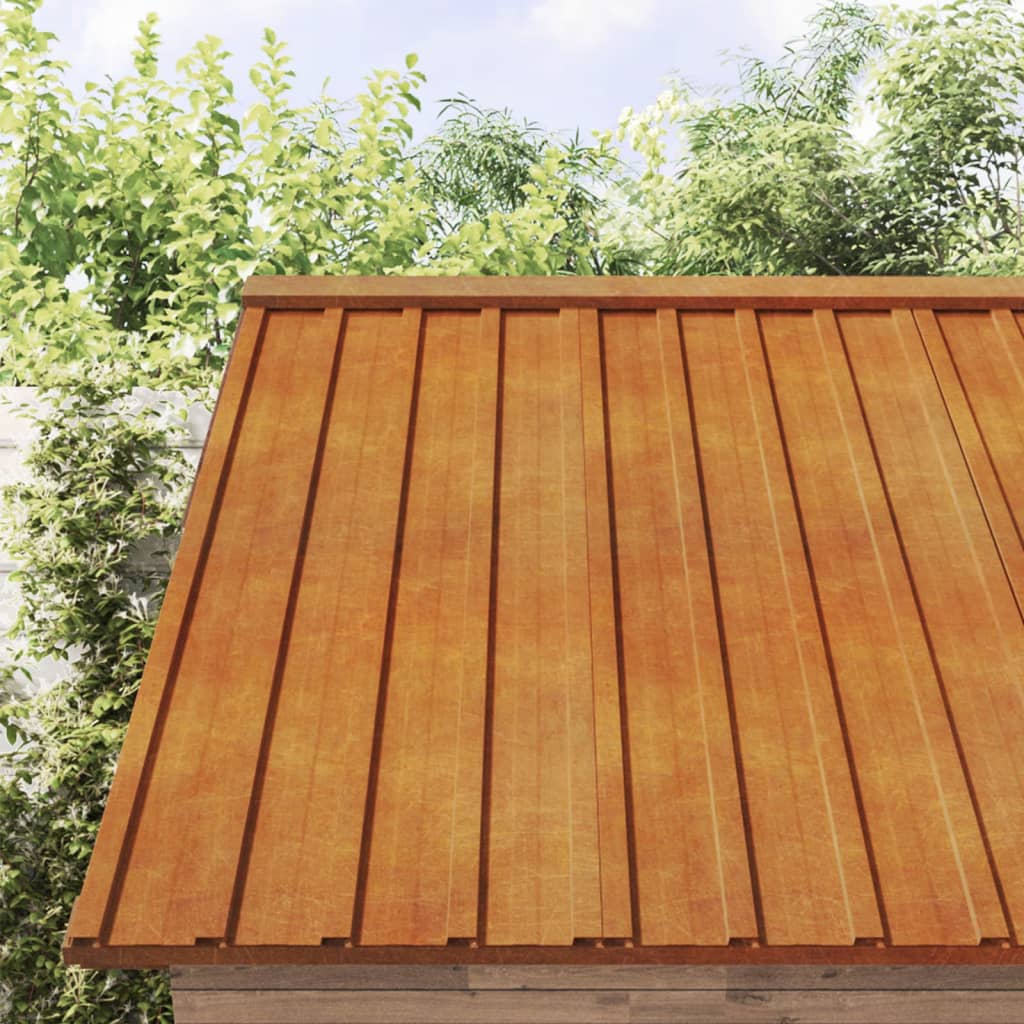 vidaXL Kattopaneelit 12 kpl ruoste 100×44 cm Corten teräs