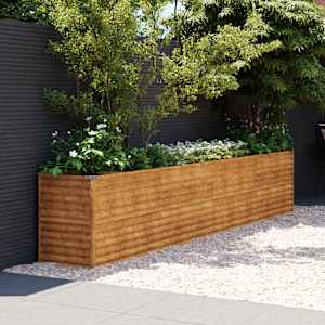 Dvignjena vrtna greda 385x50x69 cm kortensko jeklo