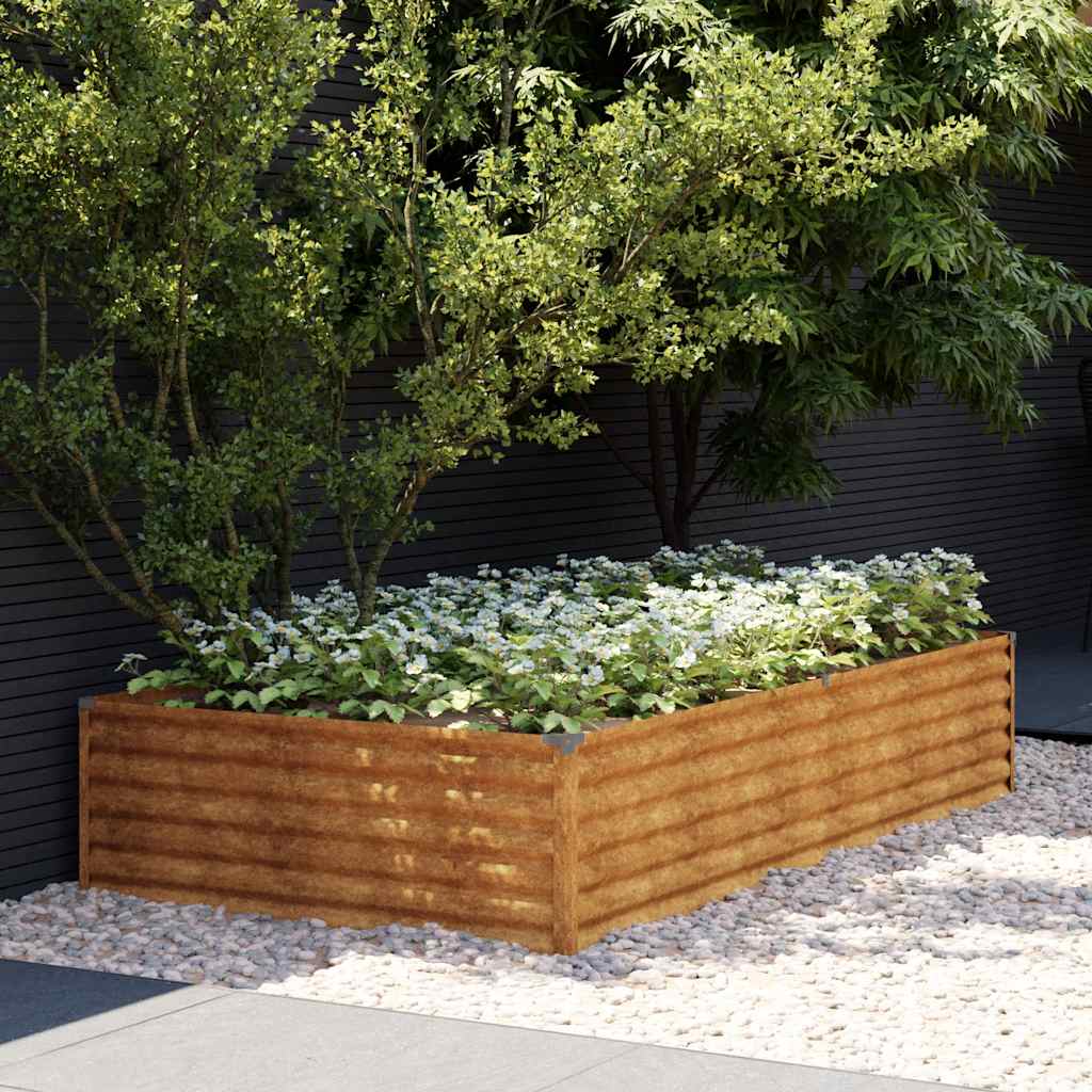 vidaXL Hochbeet 195x100x36 cm Cortenstahl