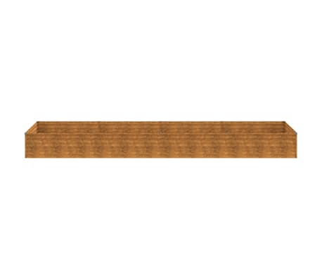 Jardinera Rectangular De Acero Corten 960x50x36 Cm, Macetero Exterior Resistente A La Intemperie Para Jardín, Balcón O Terraza