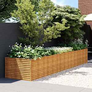 Vrtna visoka greda 479x100x69 cm corten jeklo
