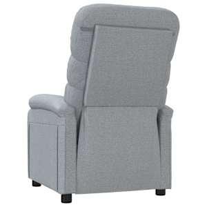 Polohovací křeslo světle šedé textil - obrázek 4