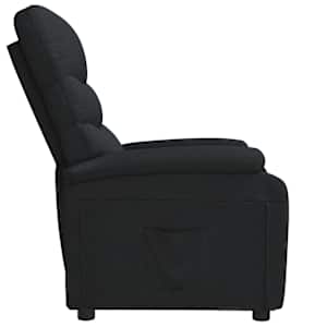 Polohovací křeslo černé textil - obrázek 4