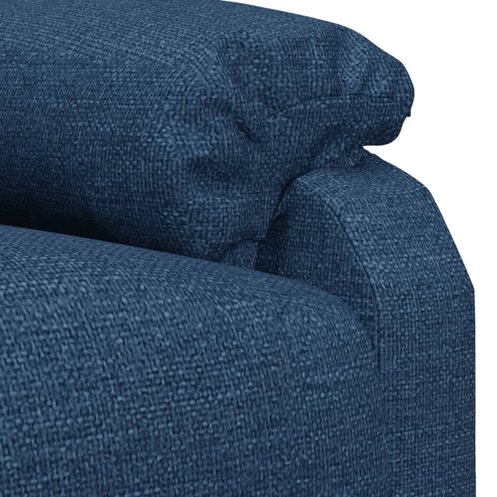Polohovací křeslo modré textil - obrázek 7
