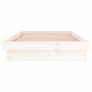 Rám postele s LED bílý 75 x 190 cm Small Single masivní dřevo - obrázek 7