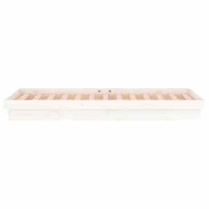 Rám postele s LED bílý 75 x 190 cm Small Single masivní dřevo - obrázek 8