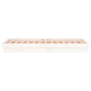 Rám postele s LED světlem bílý 90 x 190 cm Single masivní dřevo - obrázek 8