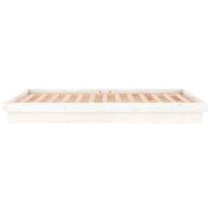 Rám postele s LED bílý 120 x 190 cm Small Double masivní dřevo - obrázek 8