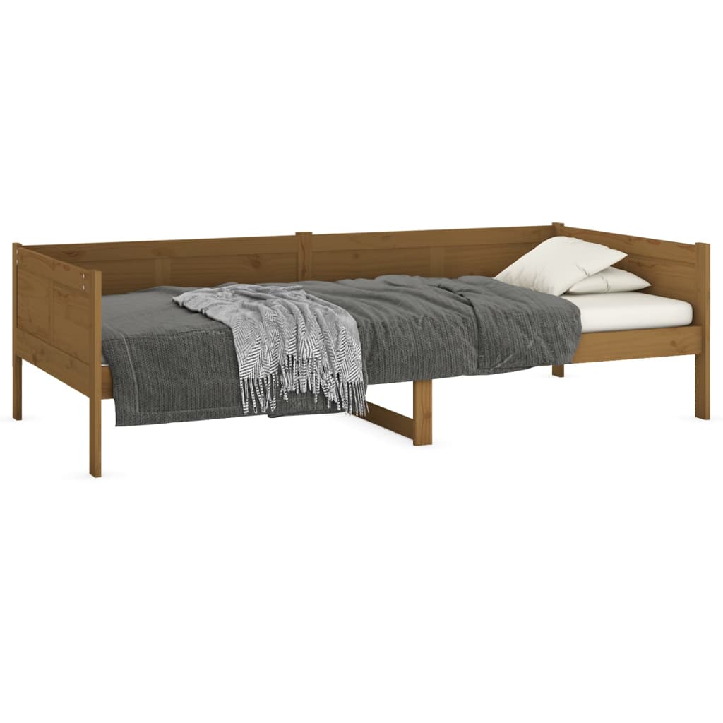 

vidaXL Slaapbank massief grenenhout honingbruin 90x200 cm