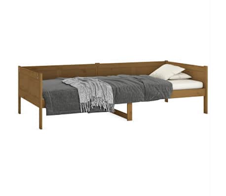 vidaXL Day Bed without Mattress Honey Brown Solid Wood Pine 90x190 cm Single