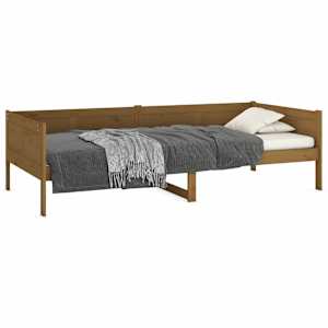 vidaXL Day Bed without Mattress Honey Brown Solid Wood Pine 90x190 cm Single