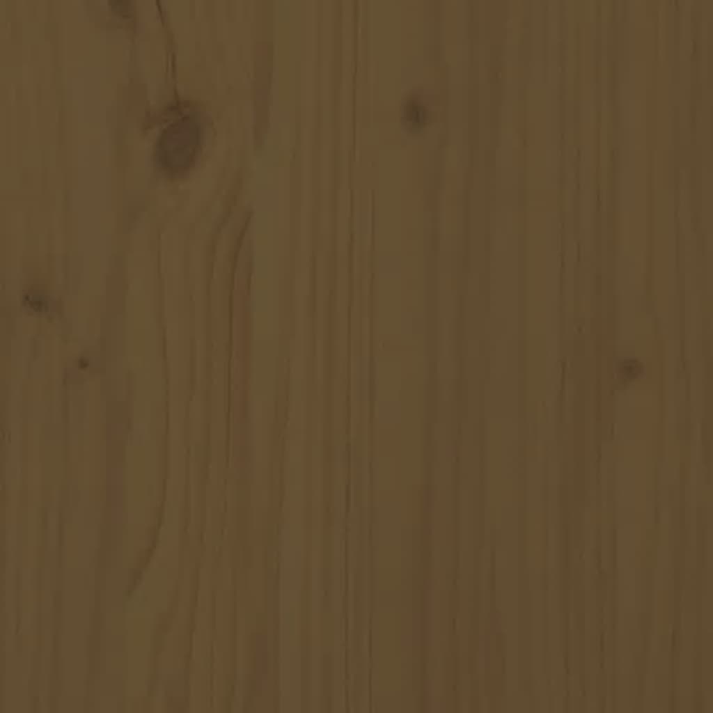 Slaapbank uitschuifbaar grenenhout honingbruin 2x(90x200) cm