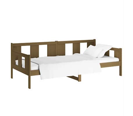 vidaXL Dagseng honningbrun heltre furu 90x200 cm