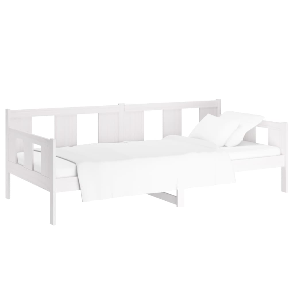 vidaXL Day Bed without Mattress White Solid Wood Pine 80x200 cm