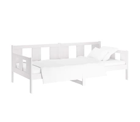 vidaXL Day Bed without Mattress White Solid Wood Pine 80x200 cm