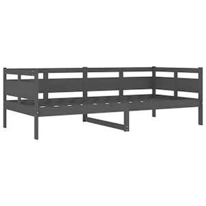 Válenda šedá masivní borové dřevo 90 x 200 cm - obrázek 4
