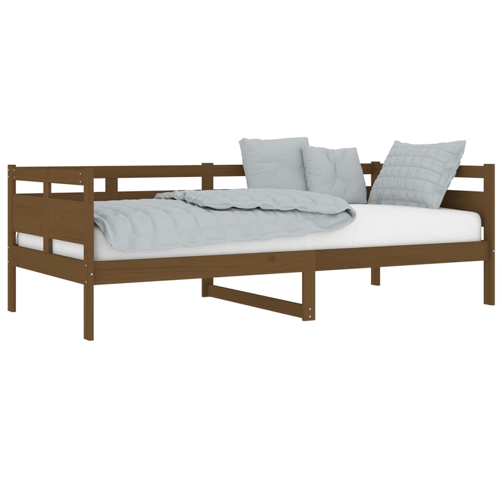 vidaXL Slaapbank massief grenenhout honingbruin 90x200 cm afbeelding