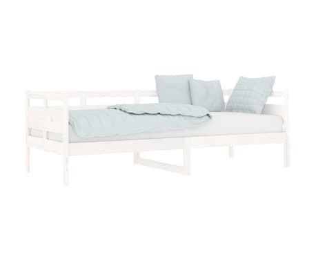 vidaXL Lit de jour blanc bois de pin massif 80x200 cm