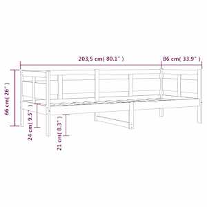 Válenda bílá masivní borové dřevo 80 x 200 cm - obrázek 11