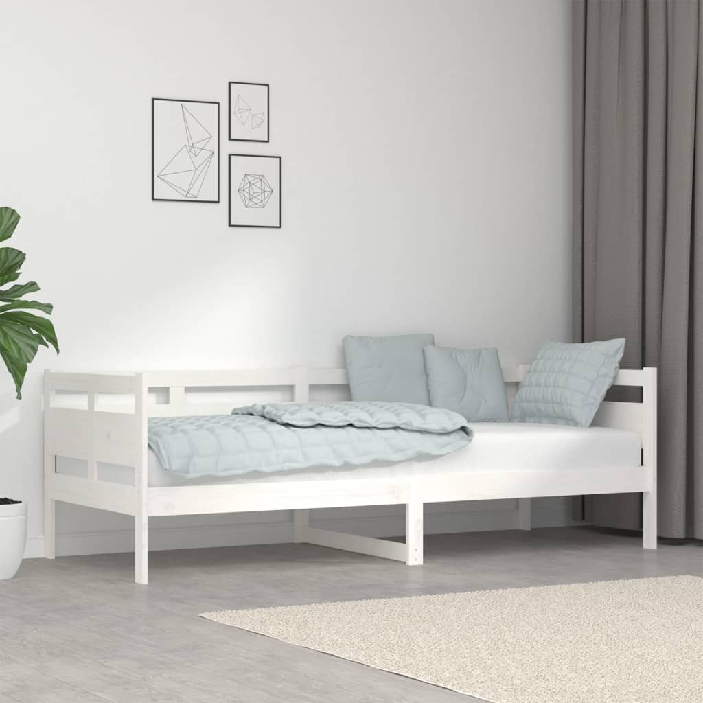 vidaXL Sohvasänky valkoinen täysi mänty 80x200 cm