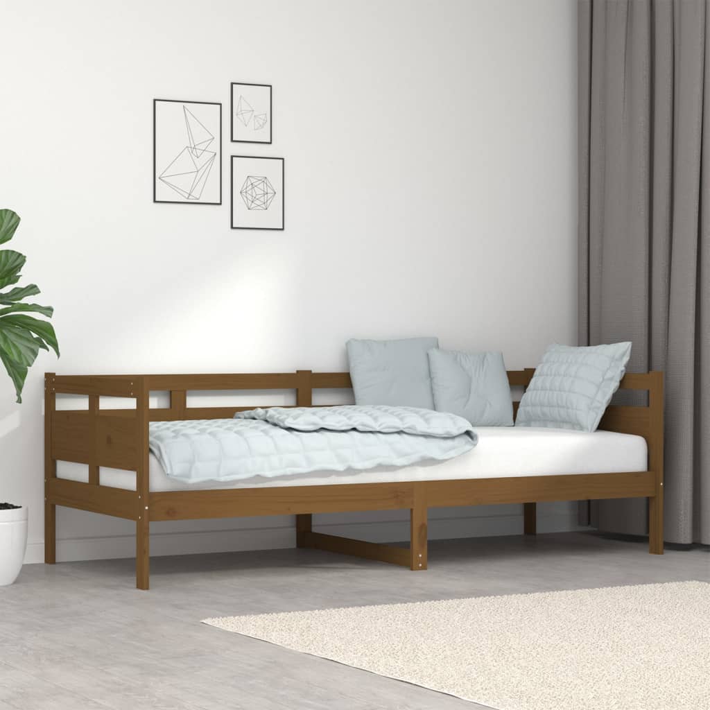 vidaXL Dagbädd honungsbrun 80x200 cm massiv furu