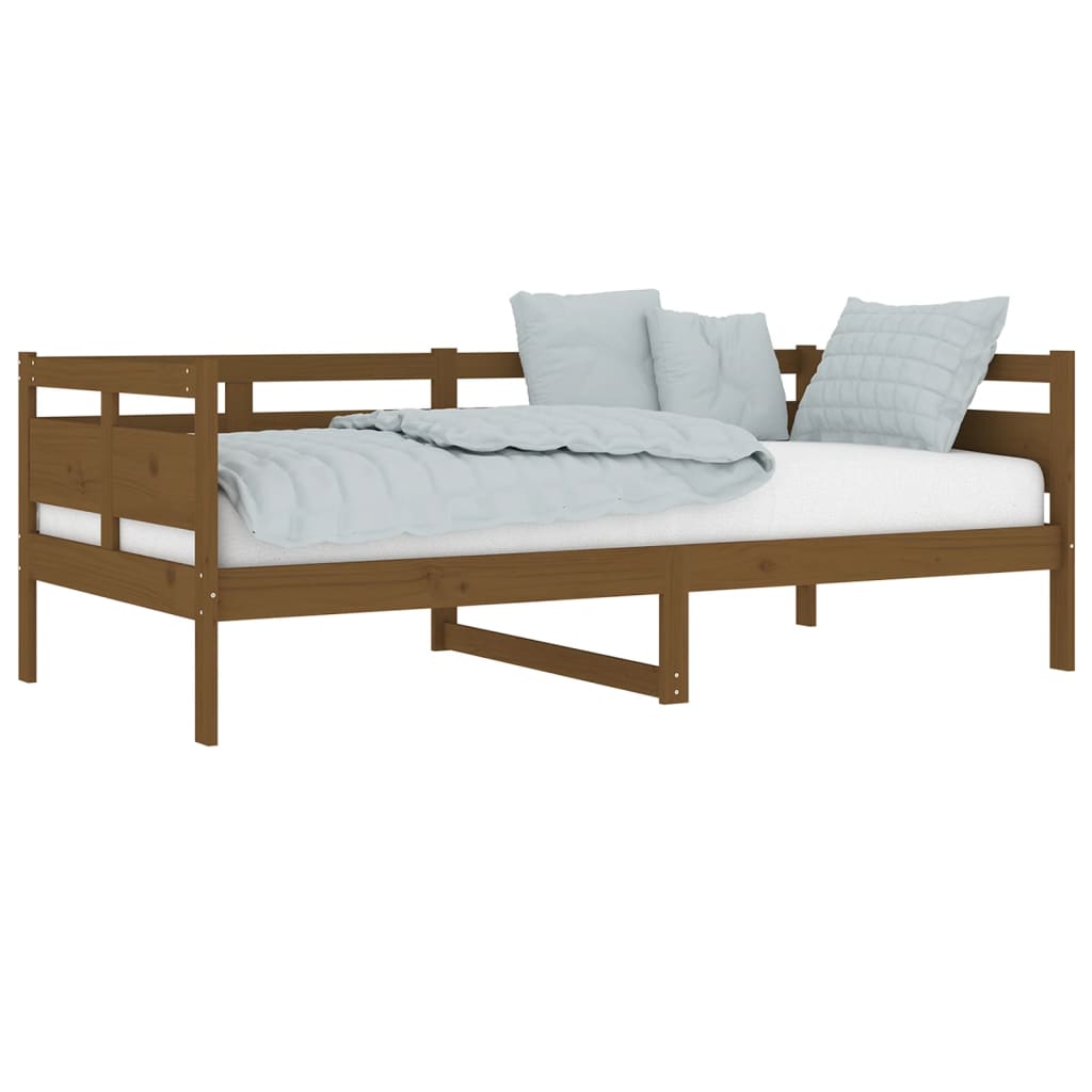 vidaXL Slaapbank massief grenenhout honingbruin 90x190 cm afbeelding