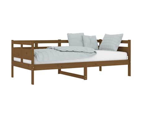 vidaXL Lit de jour sans matelas marron miel bois pin massif 90x190 cm