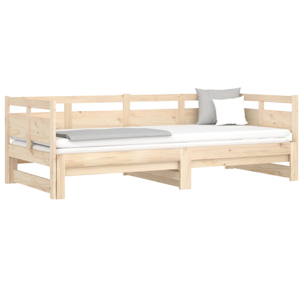 

vidaXL Slaapbank uitschuifbaar massief grenenhout 2x(90x200) cm