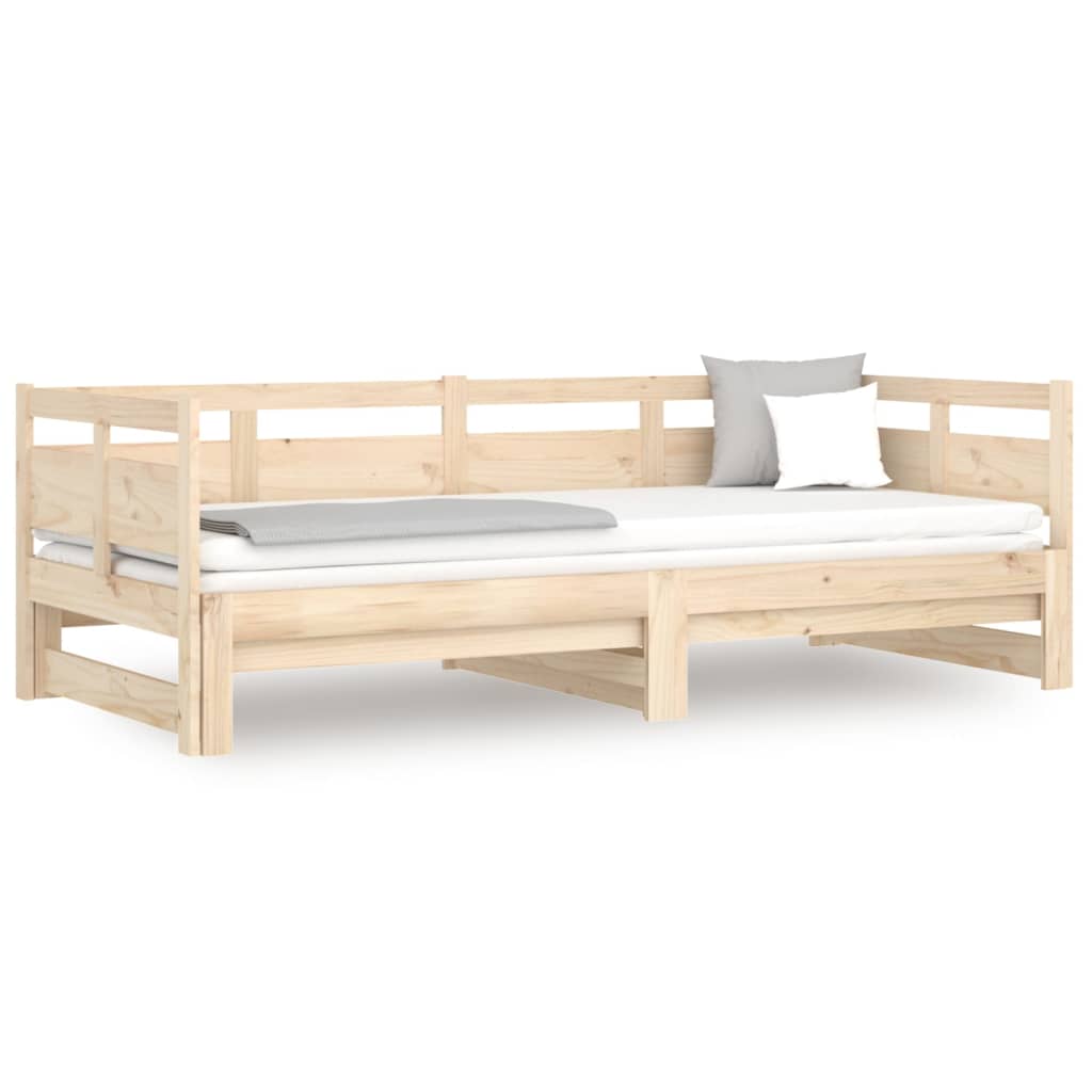  Rozkladacia denná posteľ borovicový masív 2x(80x200) cm