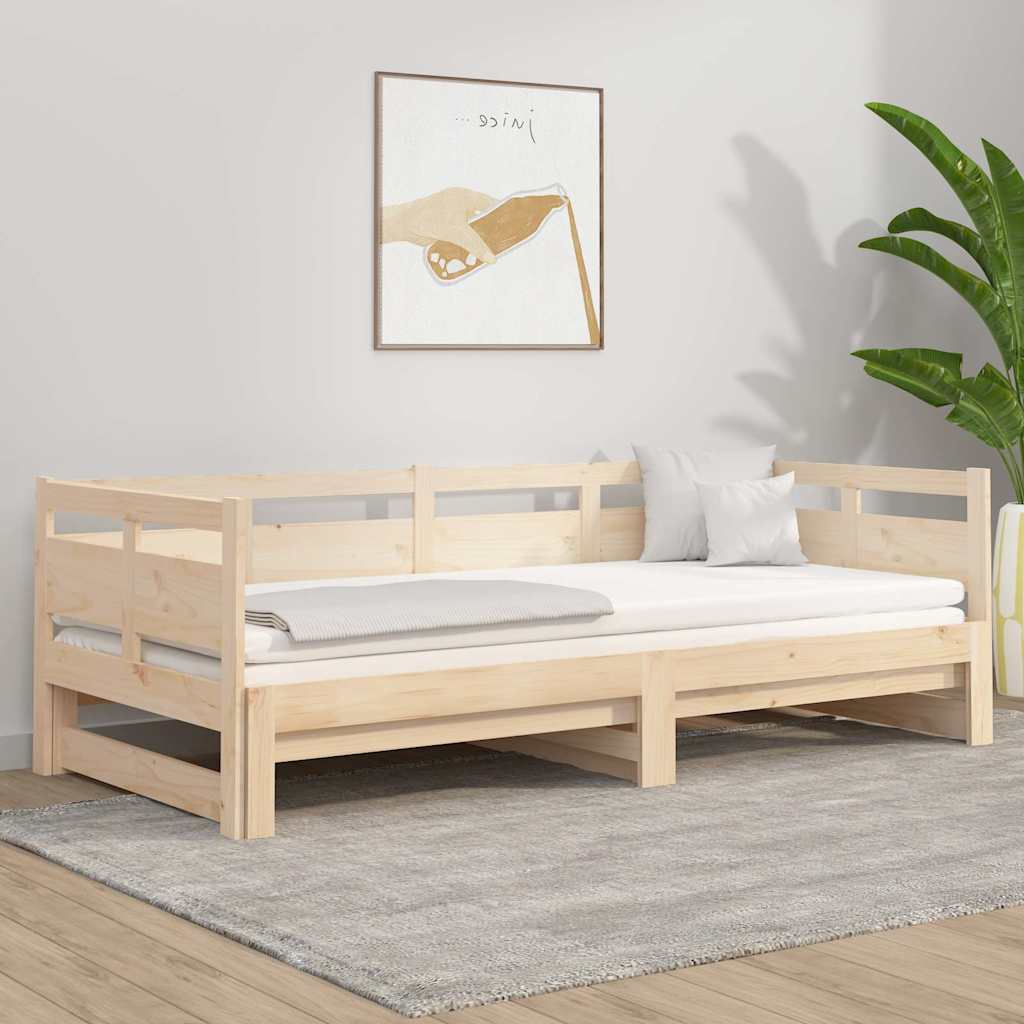 vidaXL ��ko rozsuwane, lite drewno sosnowe, 2x(80x200) cm