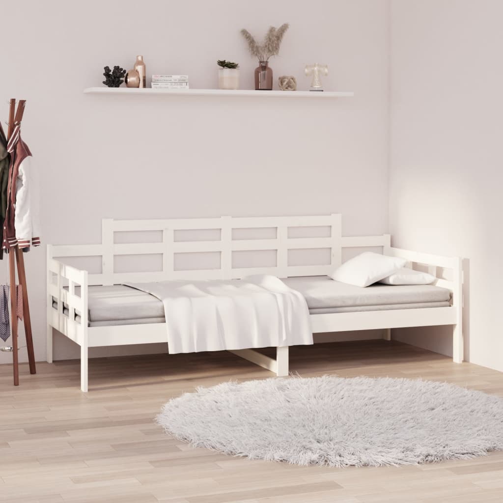 vidaXL ��ko dzienne, bia�e, lite drewno sosnowe, 80x200 cm