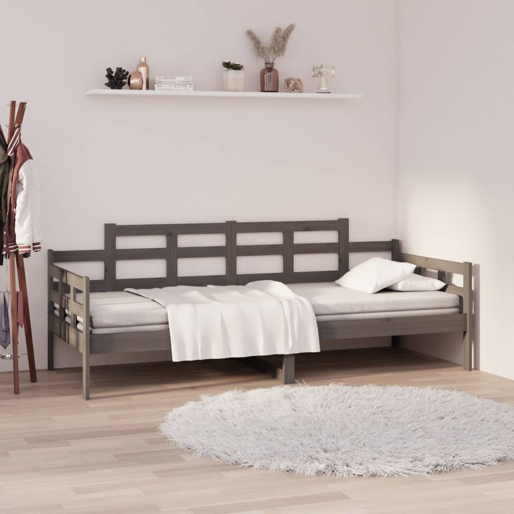 Tagesbett Grau Massivholz Kiefer 90×190 cm kaufen