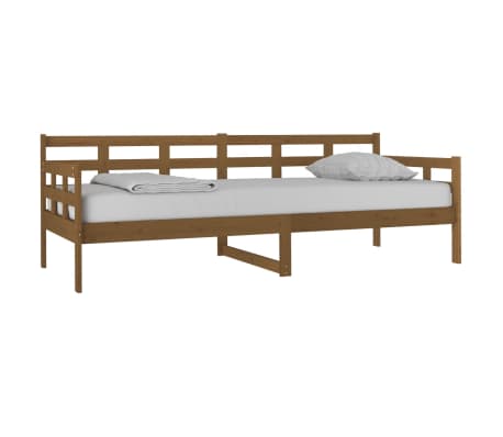 vidaXL Lova, medaus rudos spalvos, 80x200cm, pu&scaron;ies medienos masyvas