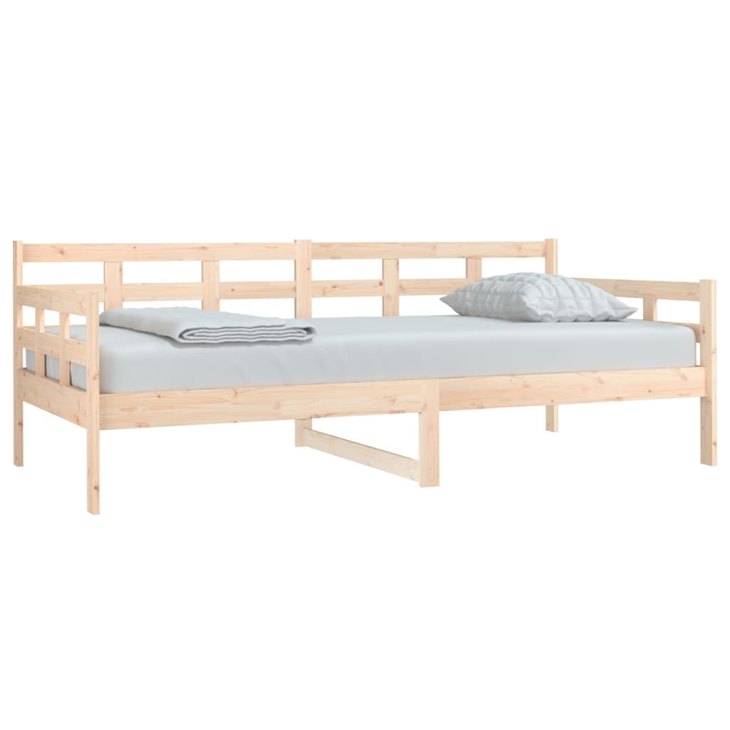 vidaXL Slaapbank massief grenenhout 90x190 cm afbeelding