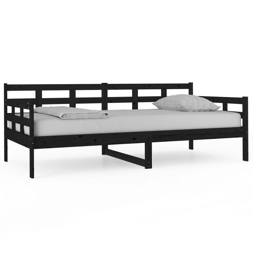  Denná posteľ čierna borovicový masív 90x190 cm