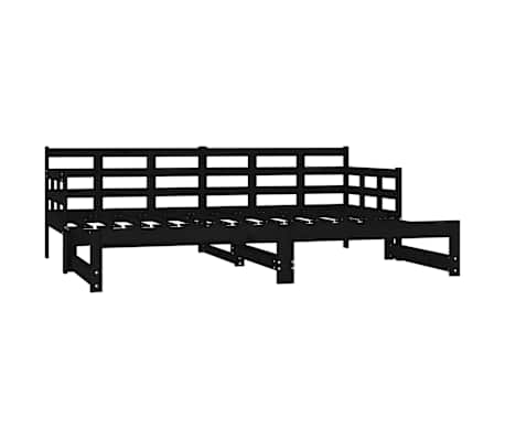 Sofá Cama Metálico Plegable Tidyard - Estructura De Metal Negro, Tamaño 90x200 Cm, Ideal Para Salón O Dormitorio De Invitados