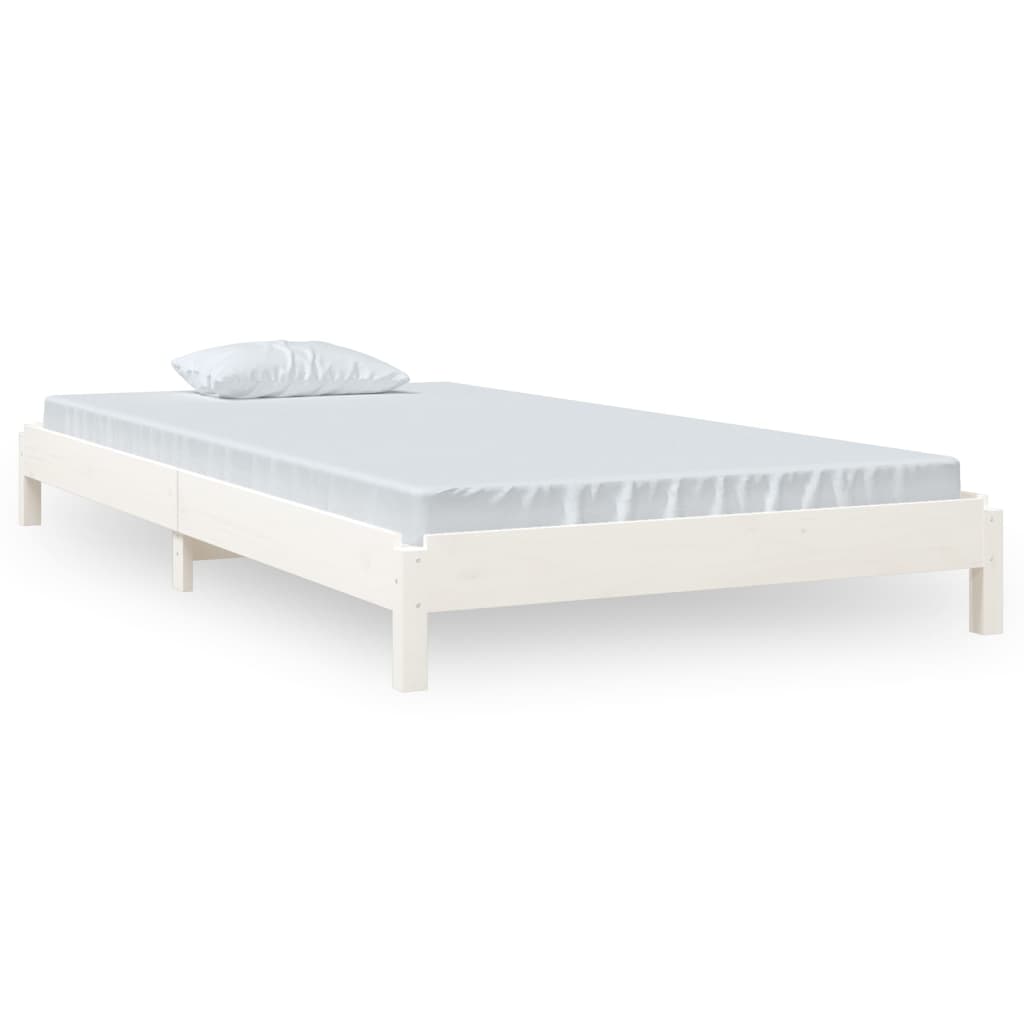  Stohovateľná posteľ biela 100x200 cm borovicový masív