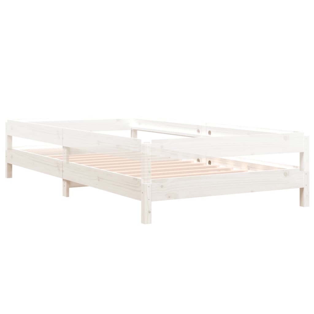  Stohovateľná posteľ biela 100x200 cm borovicový masív