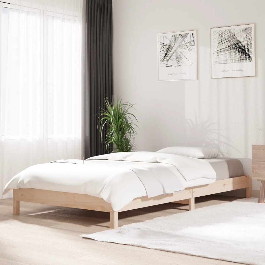 vidaXL Letto Impilabile 90x200cm in Legno Massello di Pino