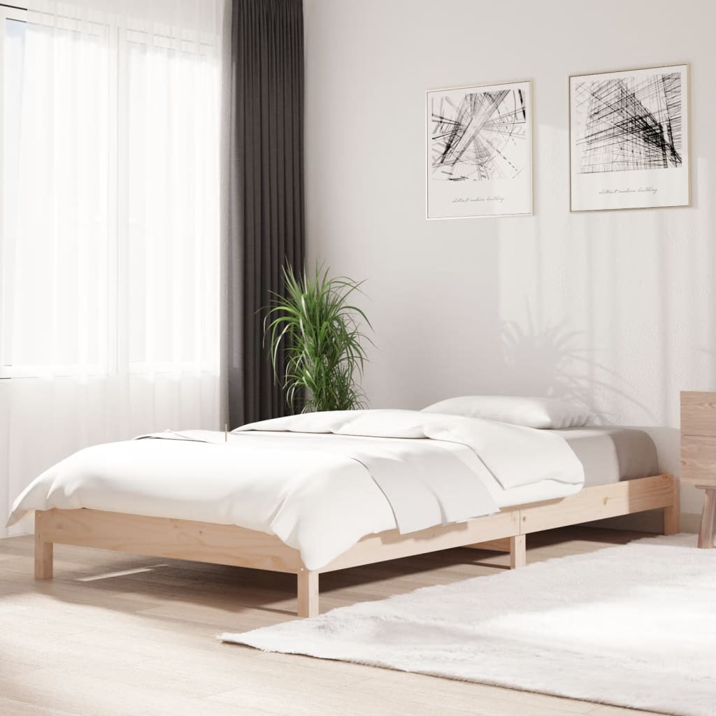 vidaXL ��ko sztaplowane, 90x190 cm, lite drewno sosnowe
