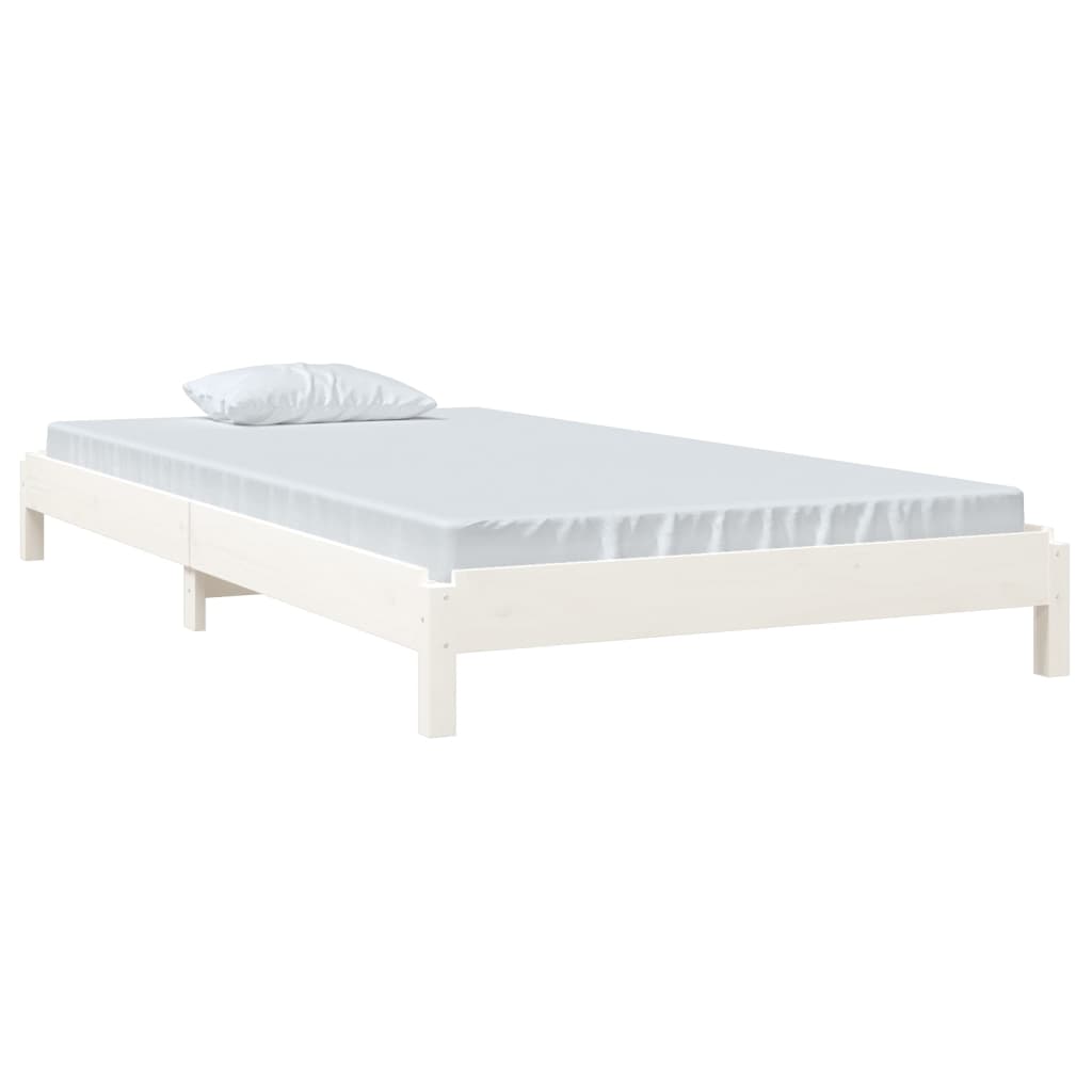 vidaXL fehér tömör fenyőfa egymásra rakható ágy 90x190 cm