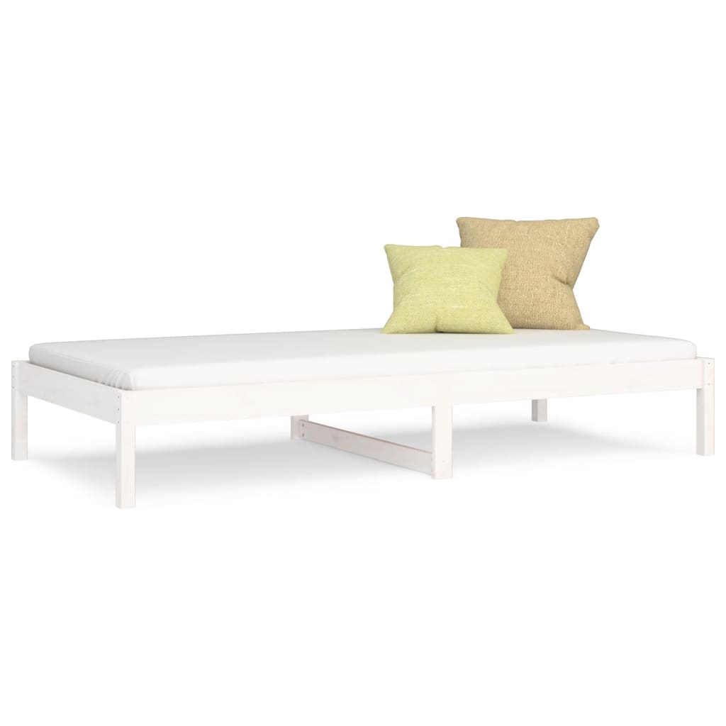 E-shop vidaXL Denná posteľ bez matracom biela 80x200 cm masívna borovica