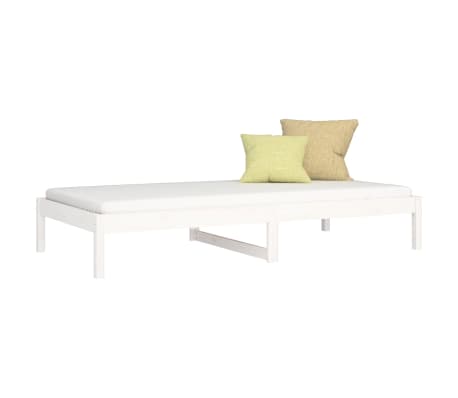 vidaXL Day Bed without Mattress White 80x200 cm Solid Wood Pine