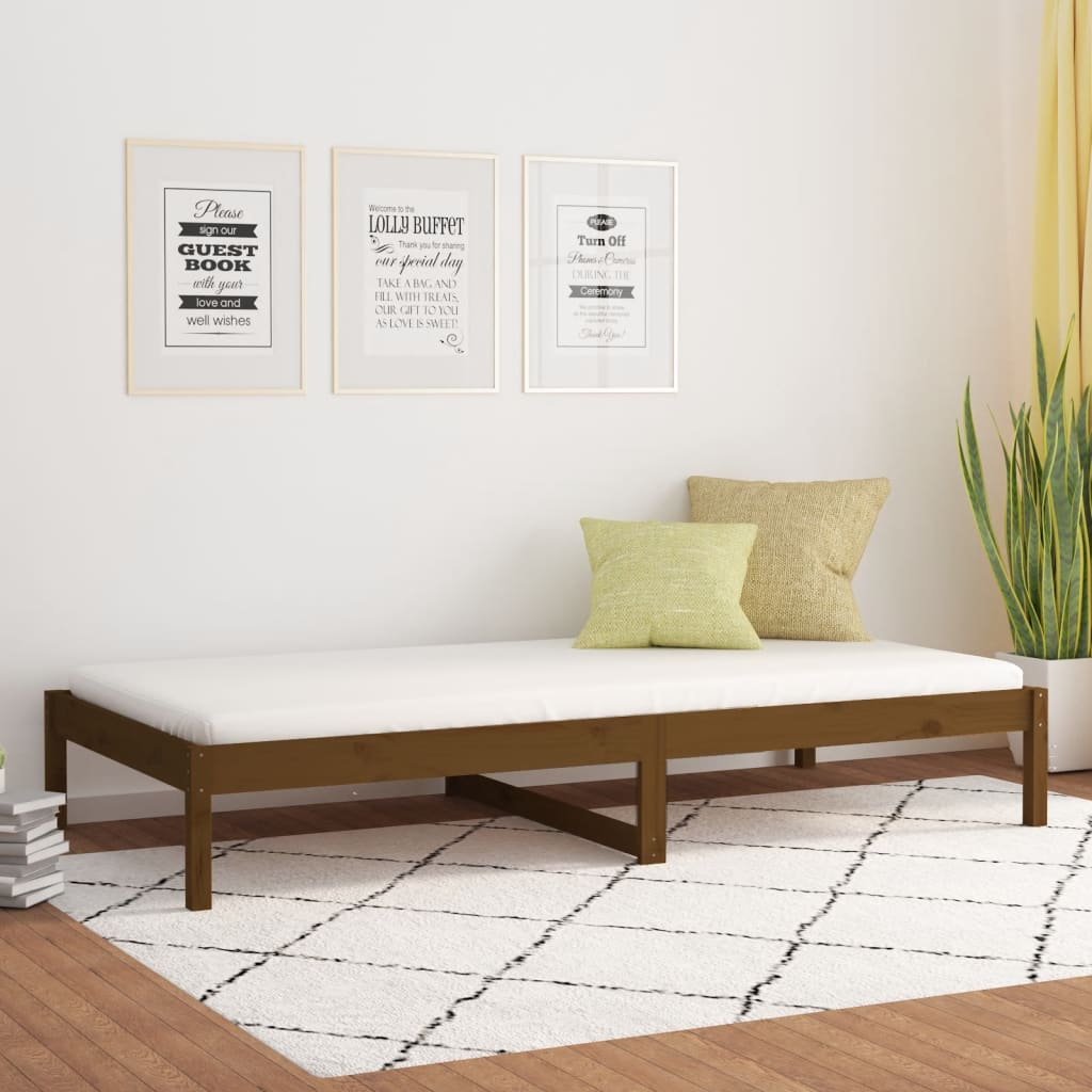 Sohvasänky hunajanruskea 80×200 cm täysi mänty