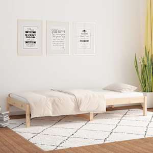 Válenda 90 x 190 cm Single masivní borové dřevo - obrázek 4