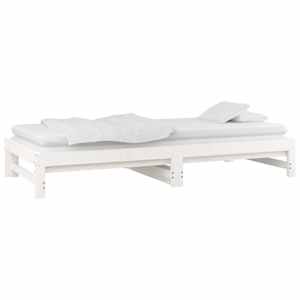 Výsuvná postel bílá 2x (80 x 200) cm masivní borovice - obrázek 7