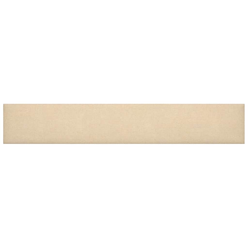 vidaXL Nástenné panely 12 ks krémové 90x15 cm látka 1,62 m²