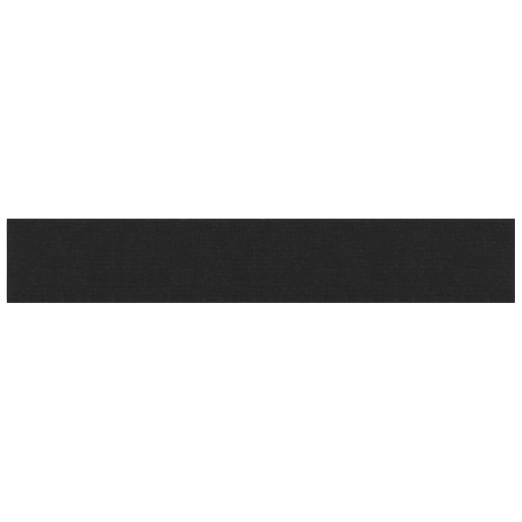 vidaXL Panele ścienne, 12 szt., czarne, 90x15 cm, tkanina, 1,62 m²